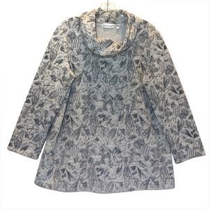 Habitat a-line tunic with relaxed cowl neck abstract print size small